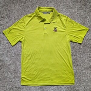 Ashworth Mens M US Open 2016 Oakmont Golf Polo Shirt Green Yellow